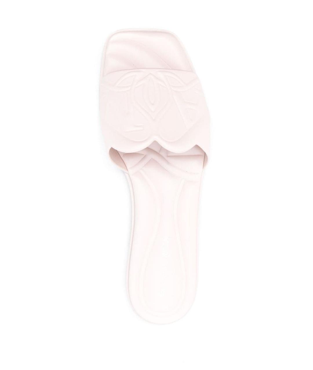 ALEXANDER MCQUEEN Белые кожаные сандалии, фото 3