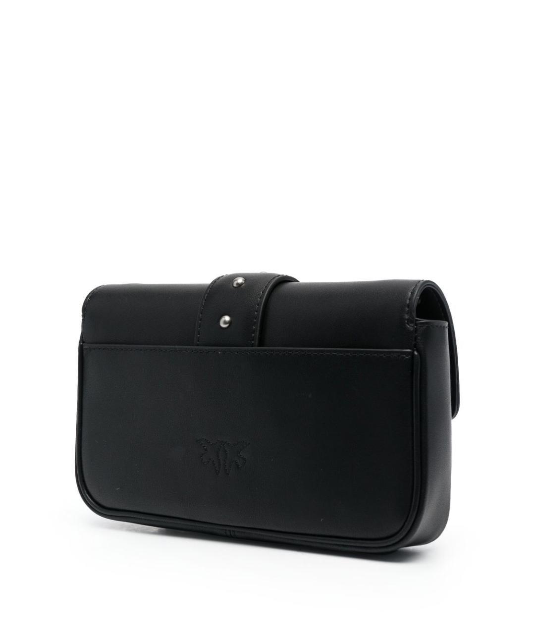 PINKO Черная кожаная сумка через плечо, фото 3