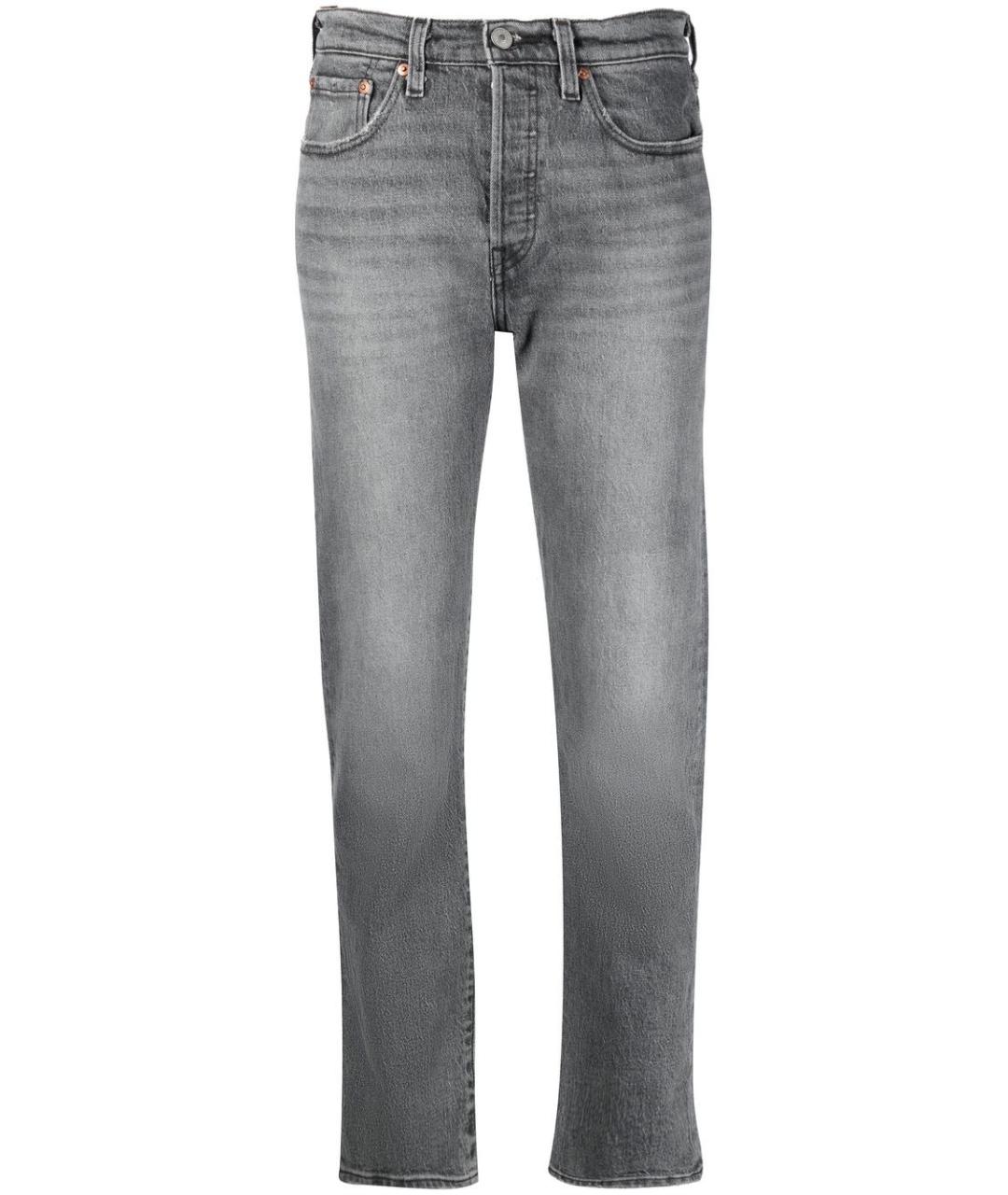 LEVI'S Серые хлопковые прямые джинсы, фото 1