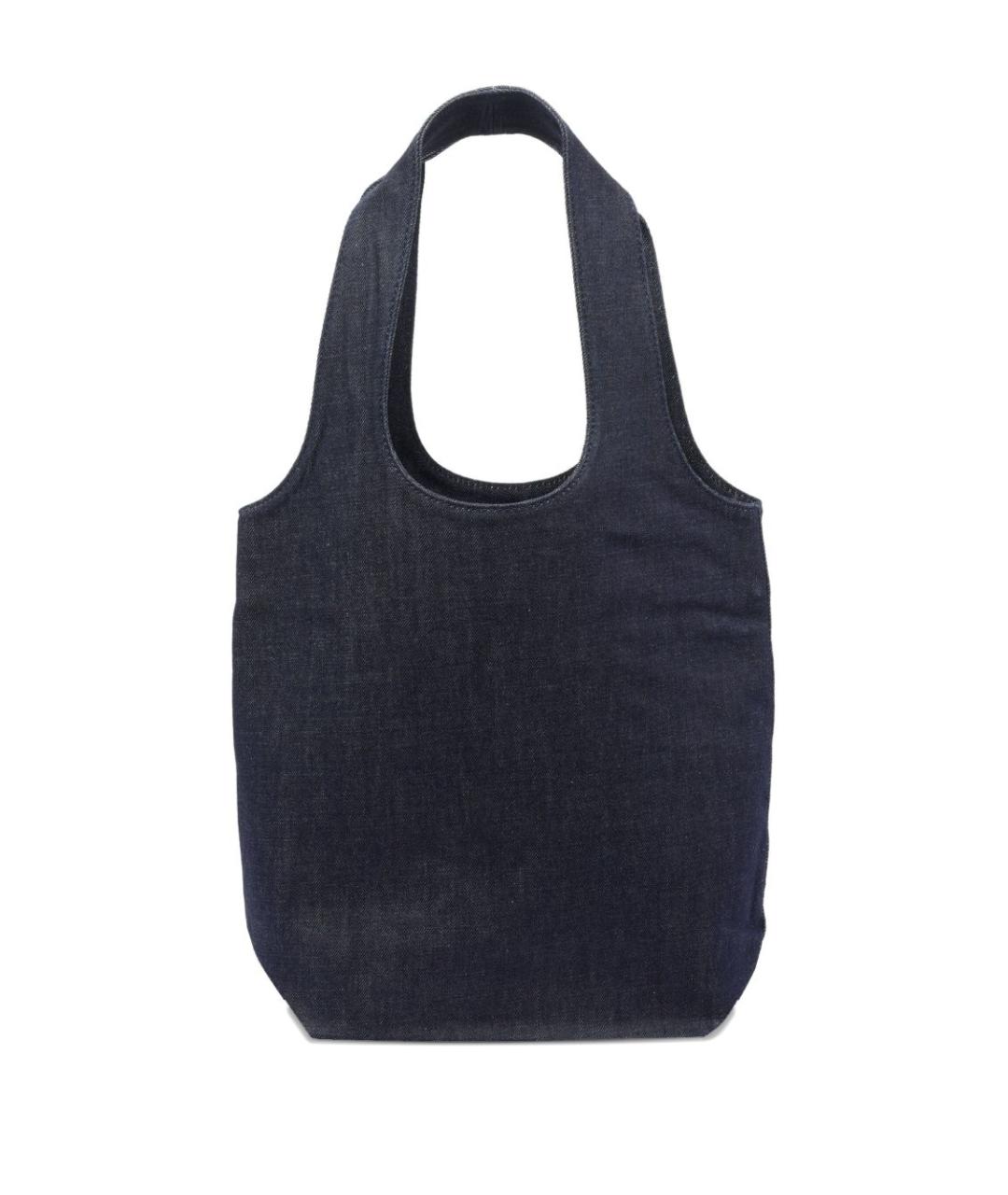 A.P.C. Синяя хлопковая сумка тоут, фото 2