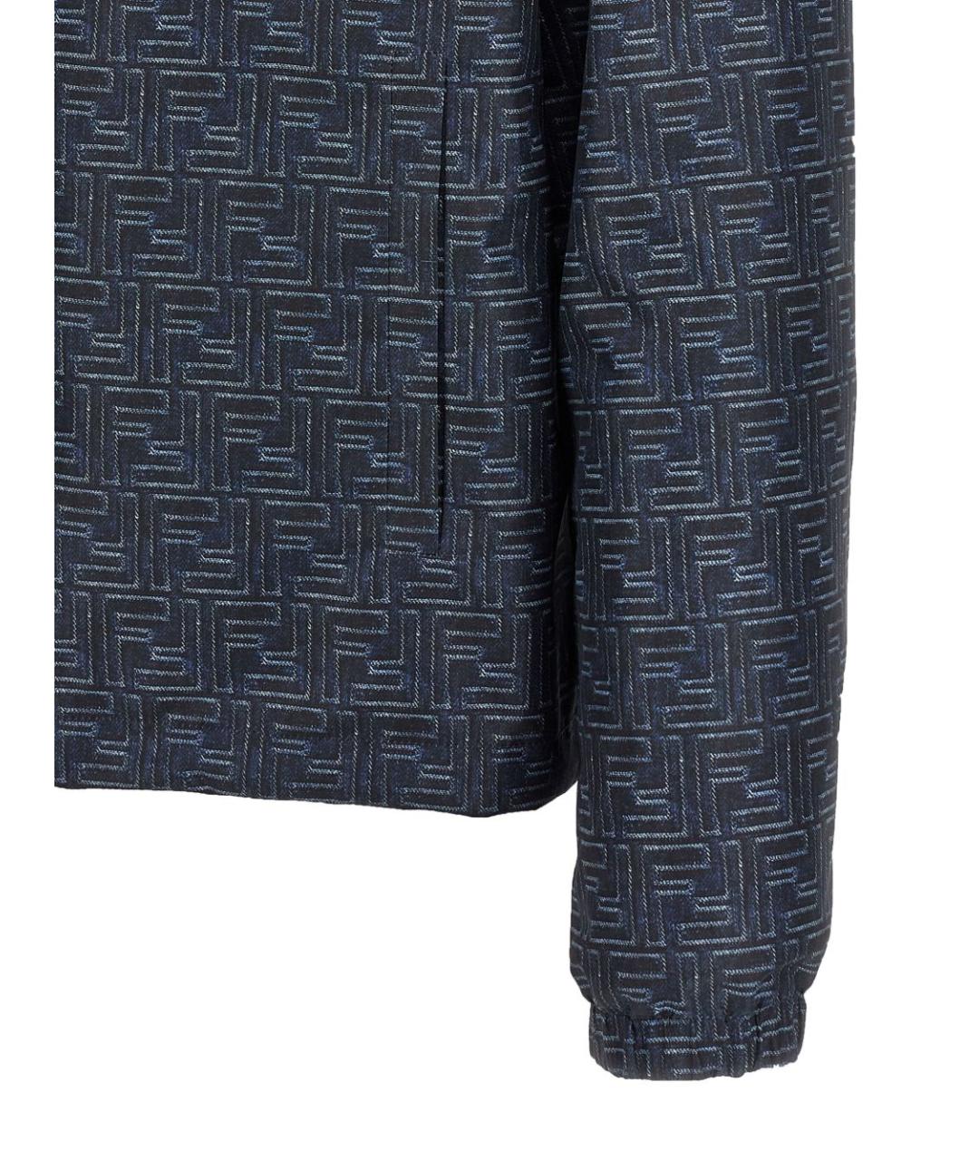 FENDI Темно-синяя полиамидовая куртка, фото 4