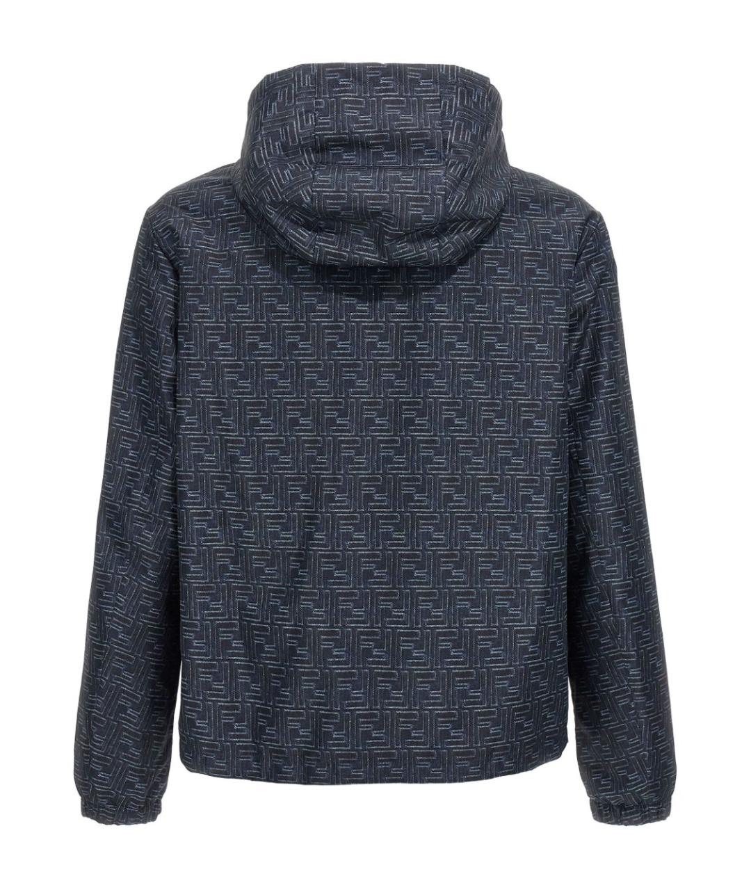 FENDI Темно-синяя полиамидовая куртка, фото 5
