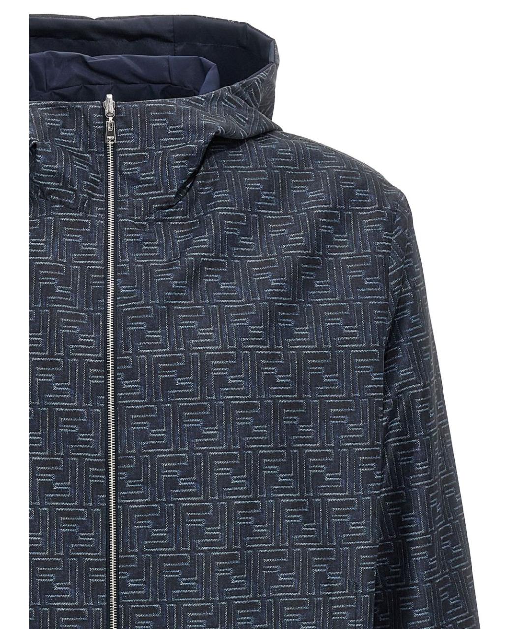 FENDI Темно-синяя полиамидовая куртка, фото 2