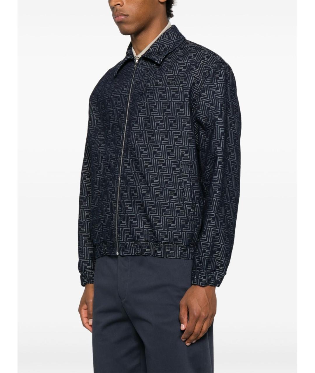 FENDI Синяя хлопковая куртка, фото 3