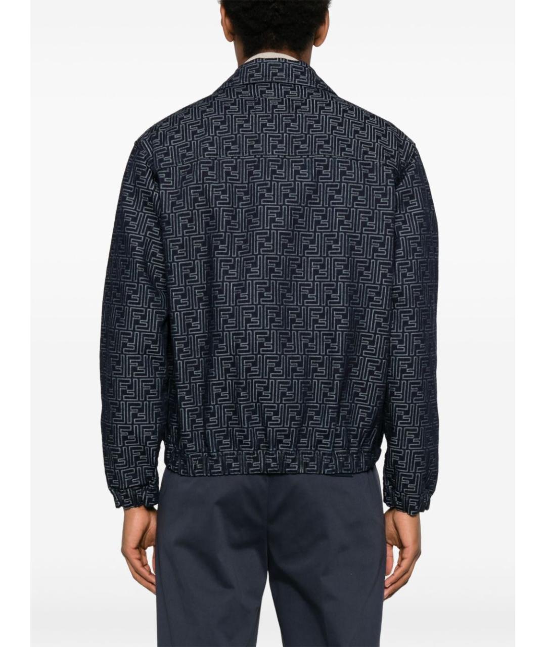 FENDI Синяя хлопковая куртка, фото 4