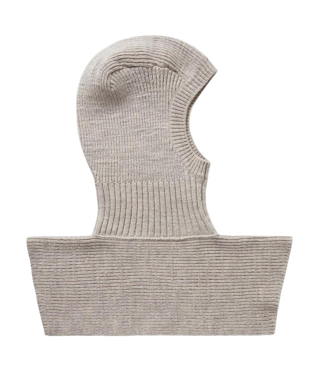 THE ROW Серый шерстяной капюшон, фото 1