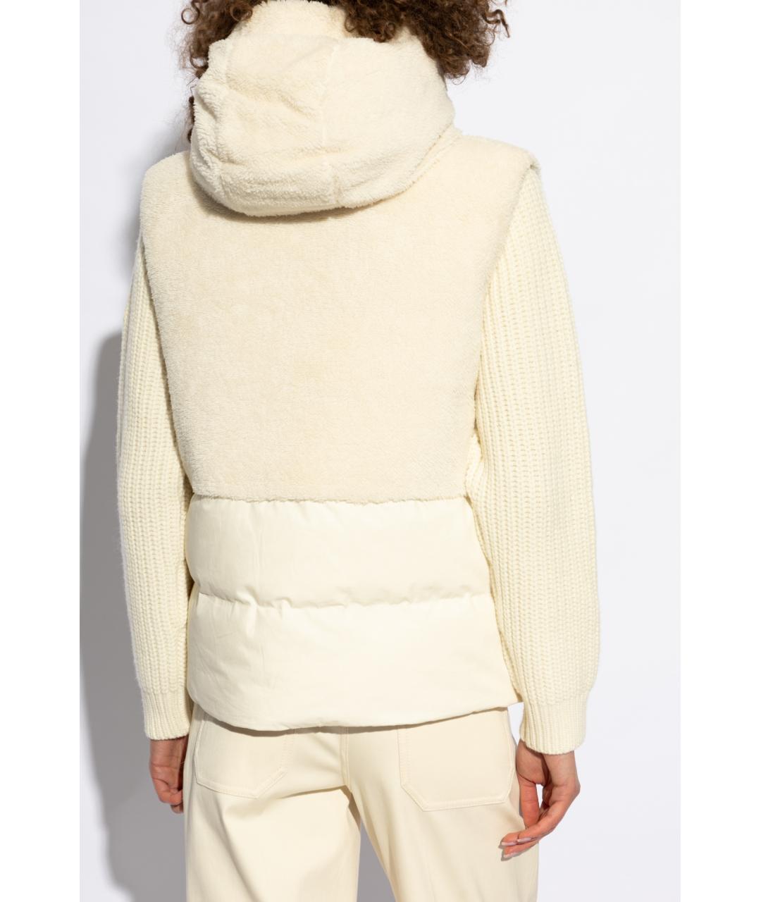 MONCLER Бежевый полиэстеровый жилет, фото 3