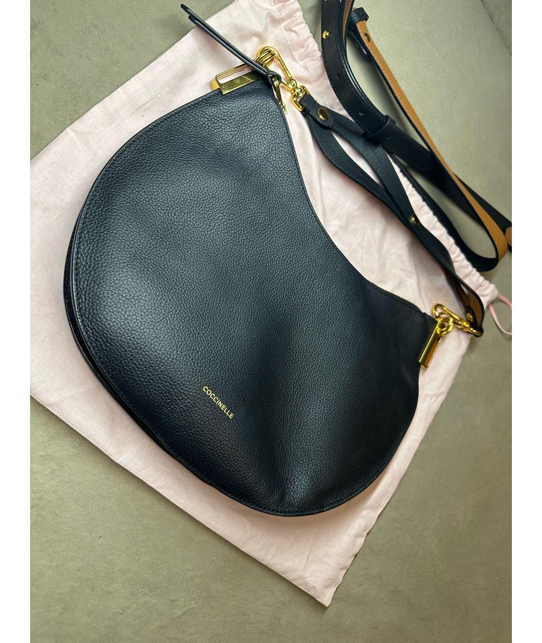COCCINELLE Черная кожаная сумка через плечо, фото 2