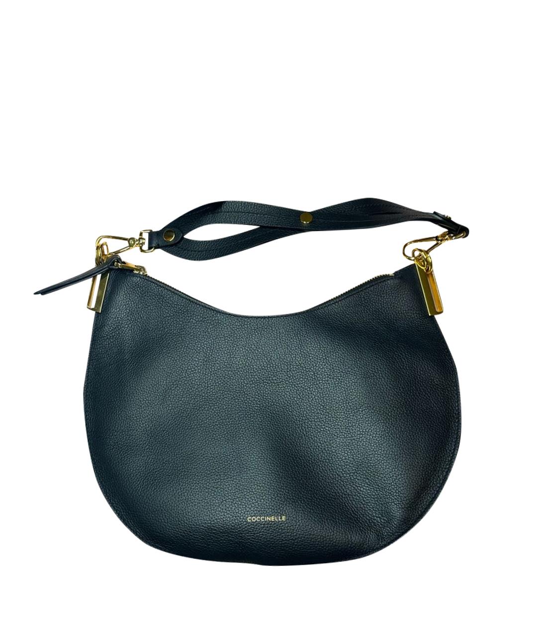 COCCINELLE Черная кожаная сумка через плечо, фото 1