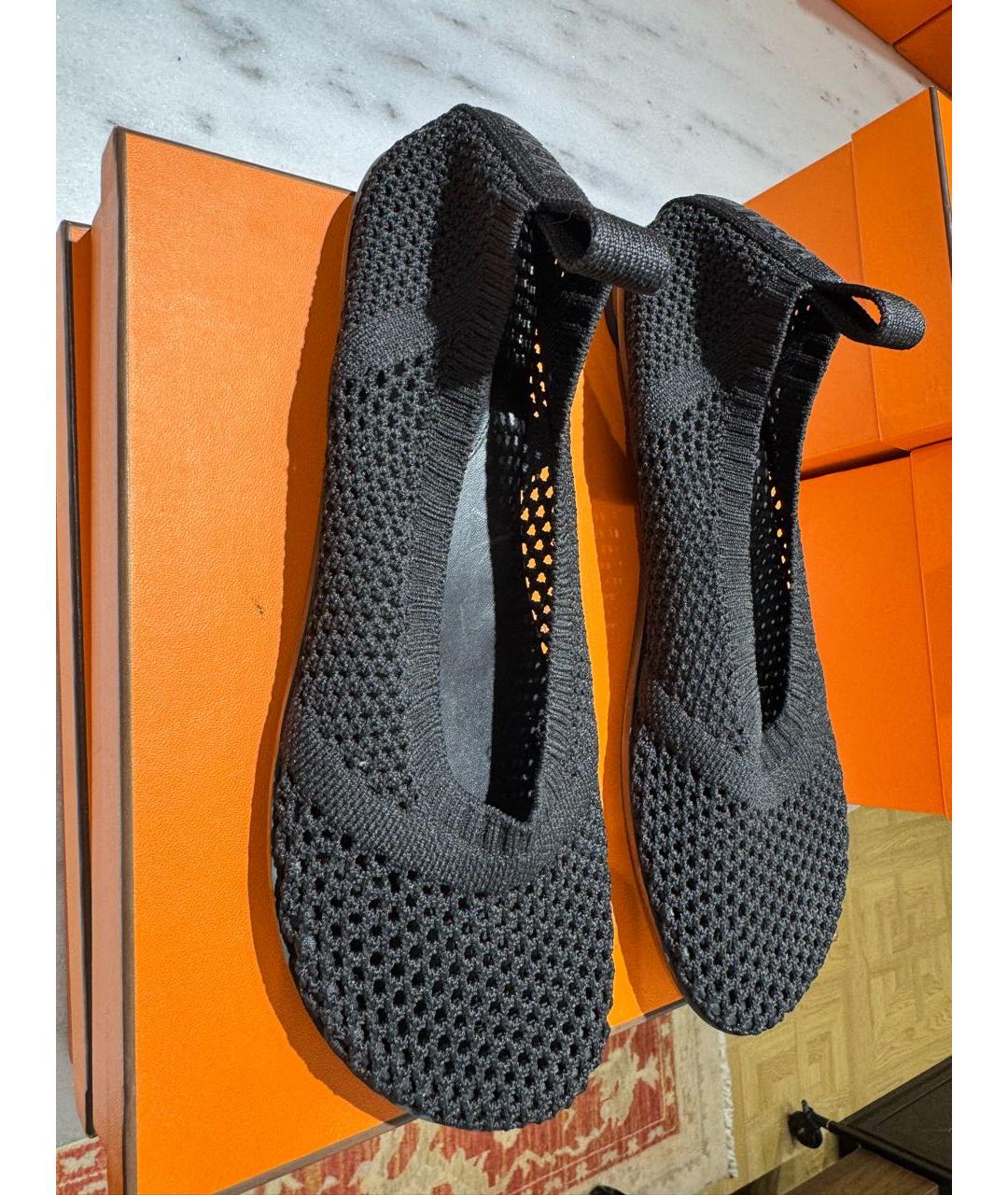 BOTTEGA VENETA Черные текстильные балетки, фото 5