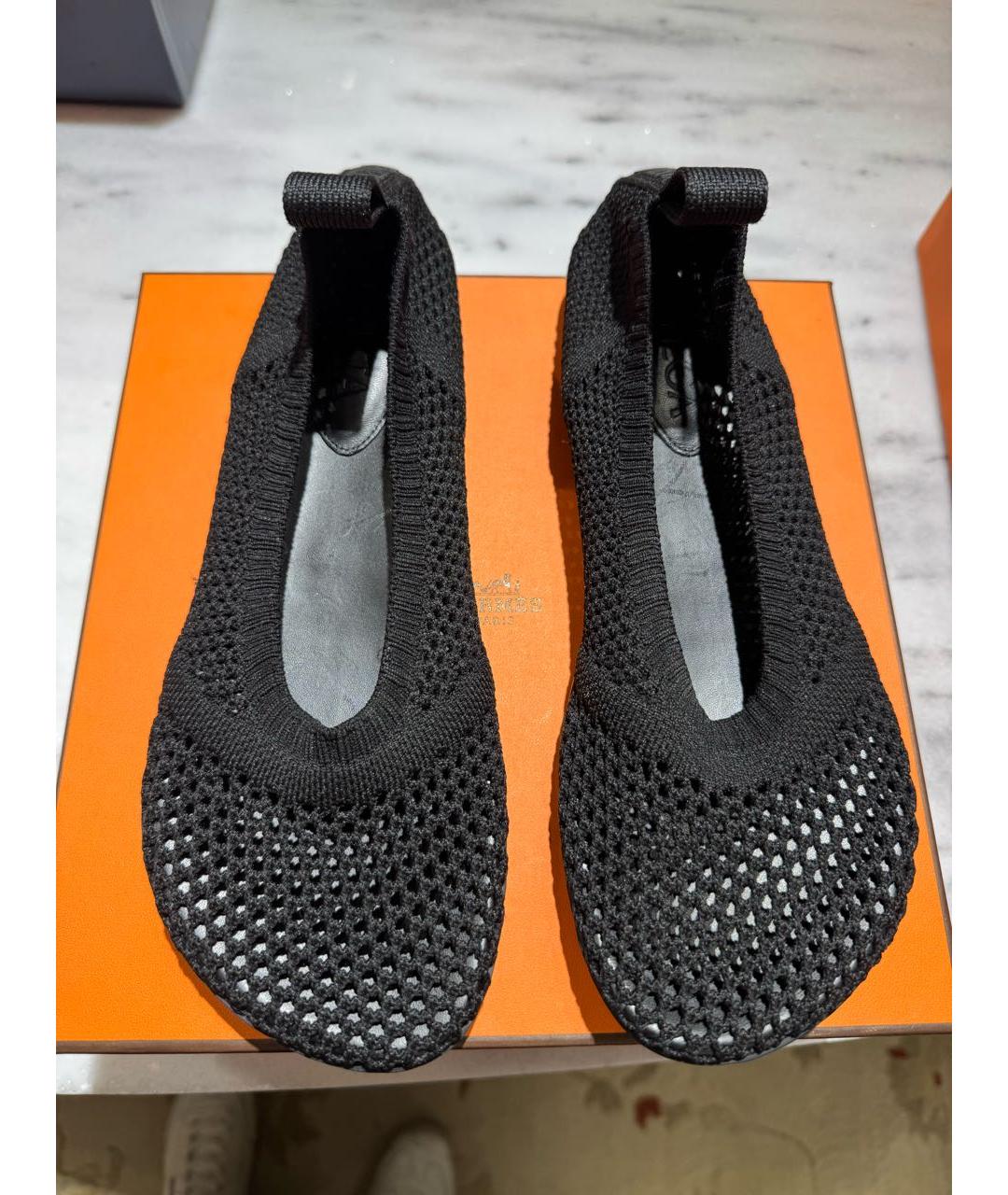 BOTTEGA VENETA Черные текстильные балетки, фото 2