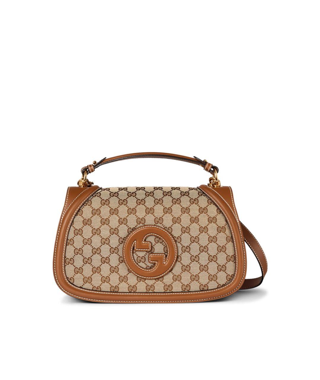 GUCCI Коричневая кожаная сумка с короткими ручками, фото 7