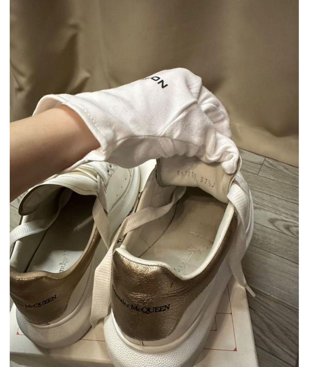 ALEXANDER MCQUEEN Белые кожаные кеды, фото 6