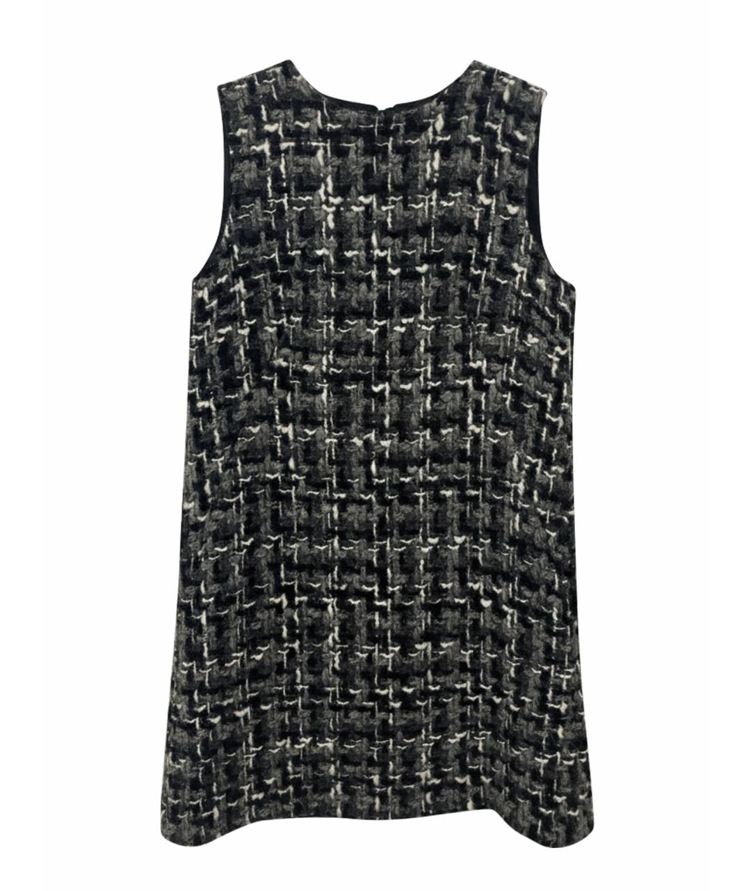 DOLCE&GABBANA Антрацитовое шерстяное повседневное платье, фото 1