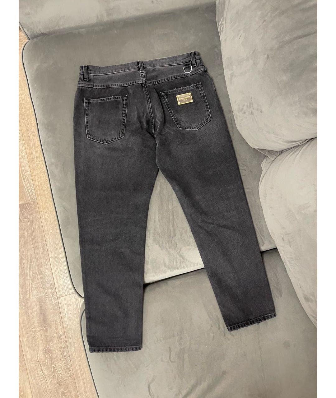 DOLCE&GABBANA Черные хлопковые джинсы, фото 2