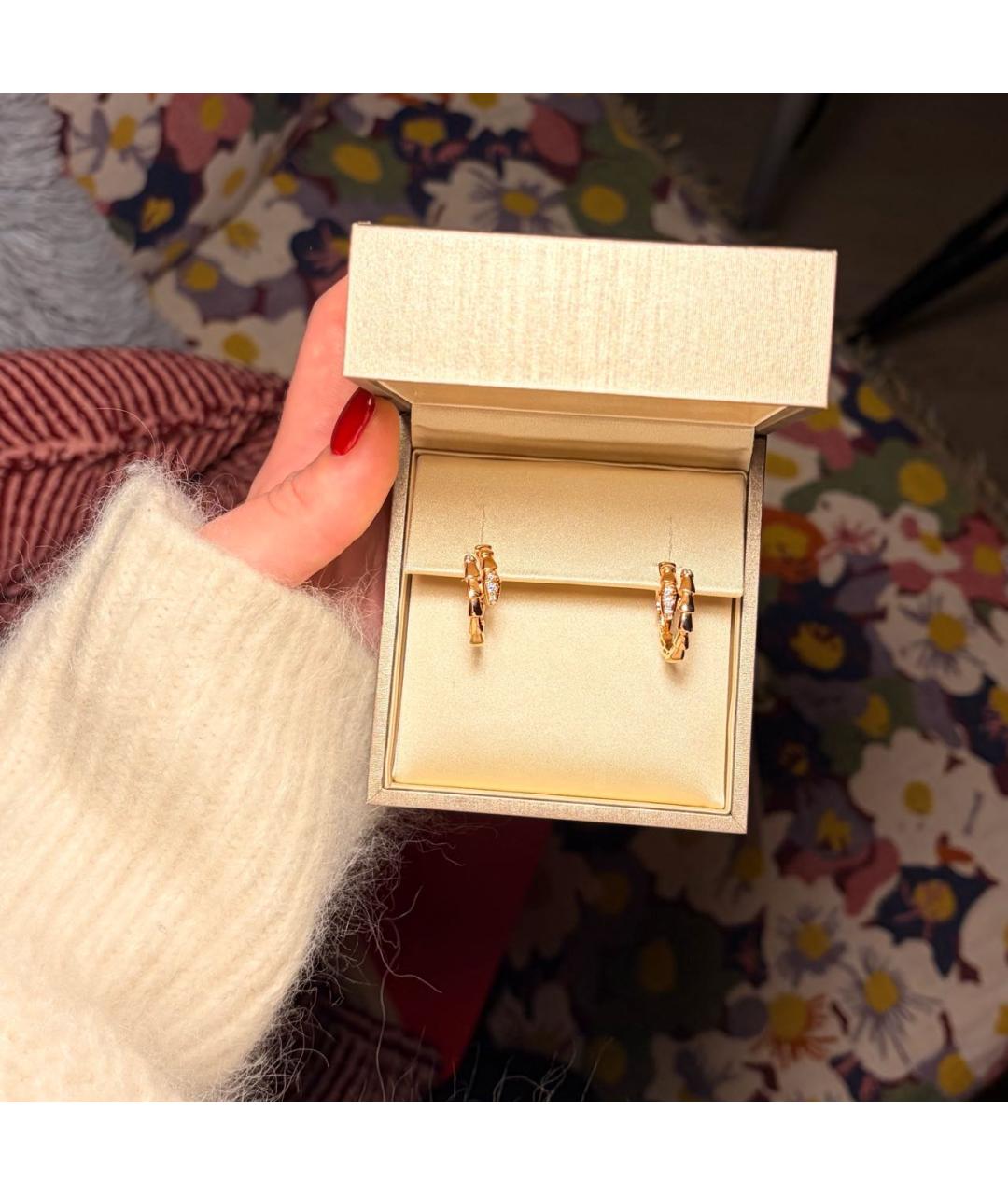 BVLGARI Золотые серьги из розового золота, фото 5