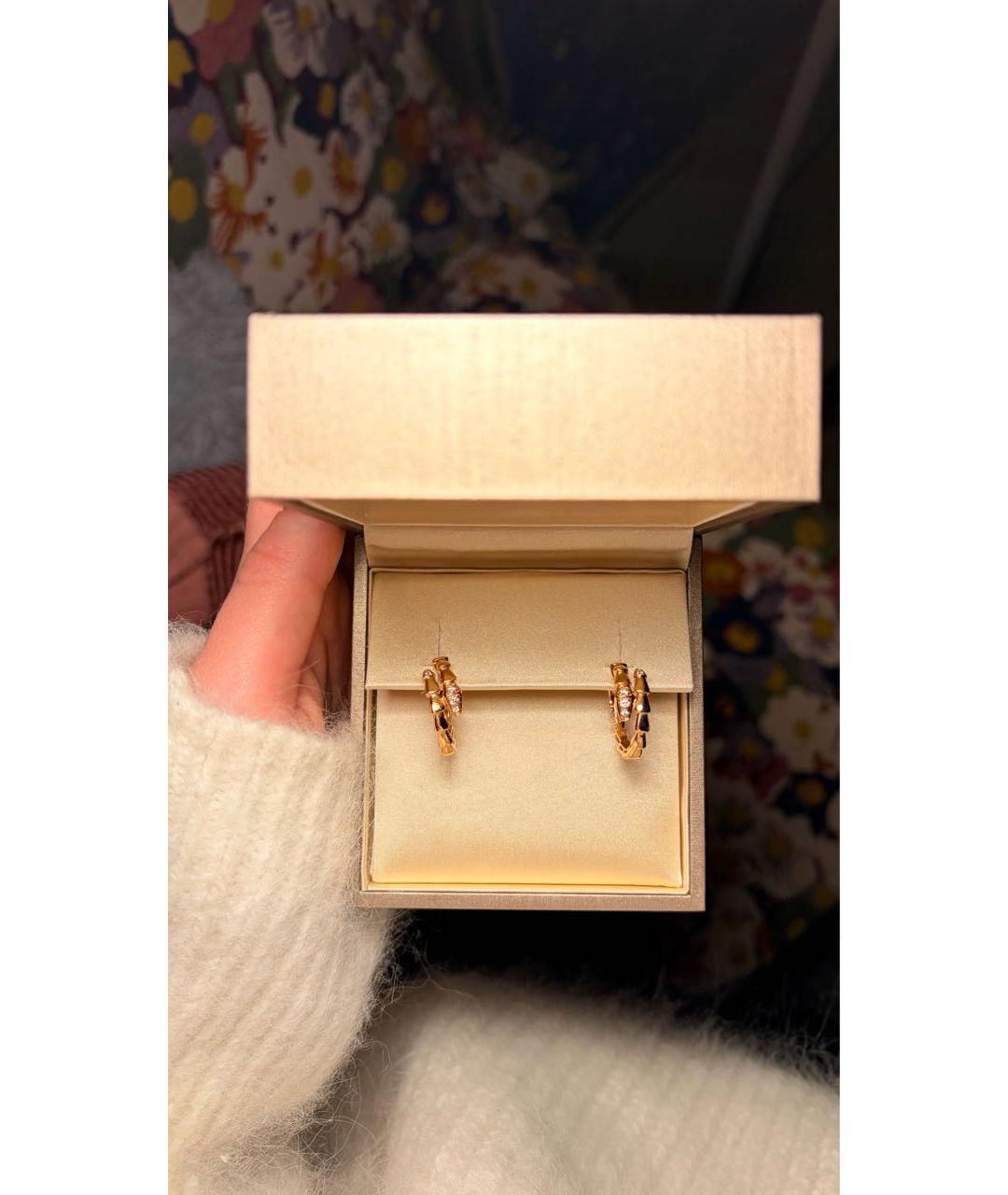 BVLGARI Золотые серьги из розового золота, фото 7