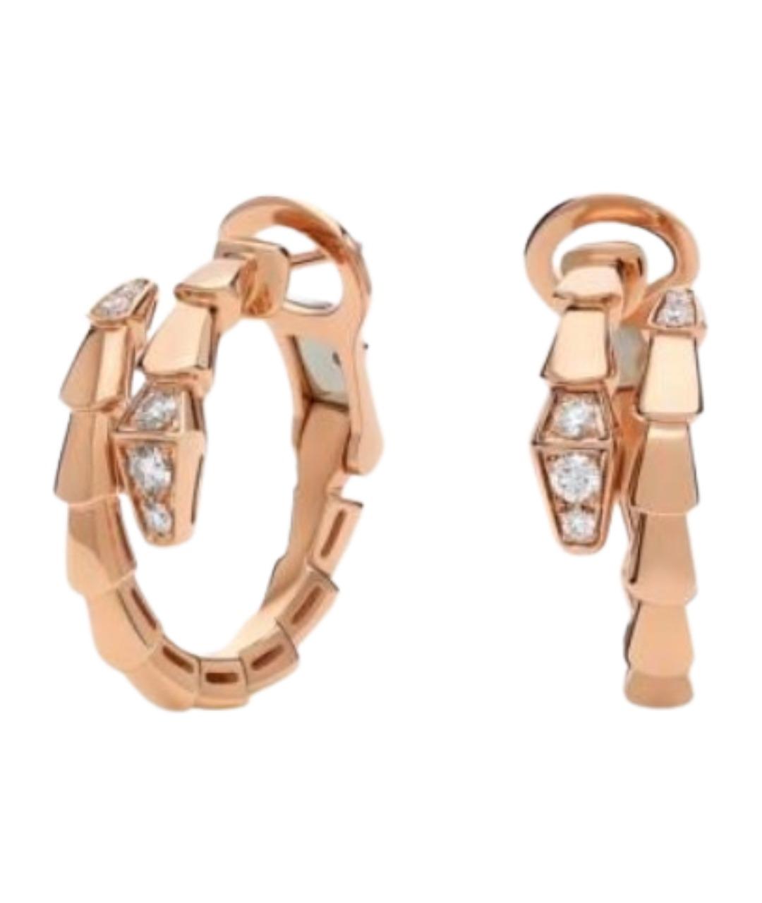 BVLGARI Золотые серьги из розового золота, фото 1