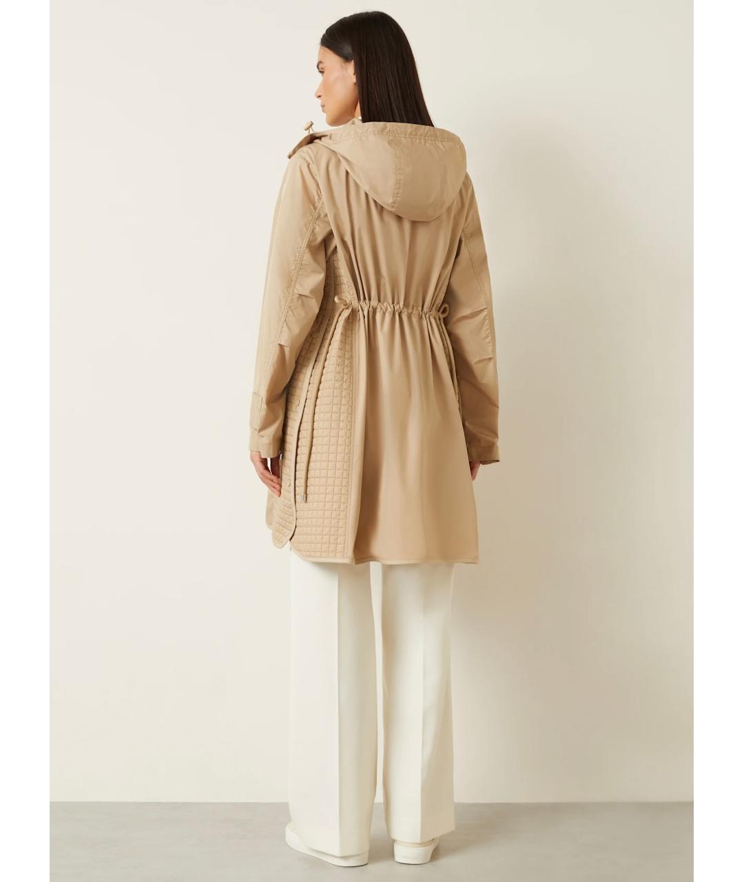 MONCLER Бежевая полиэстеровая парка, фото 9