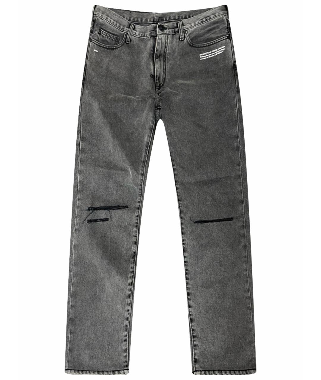 OFF-WHITE Черные хлопковые джинсы, фото 1