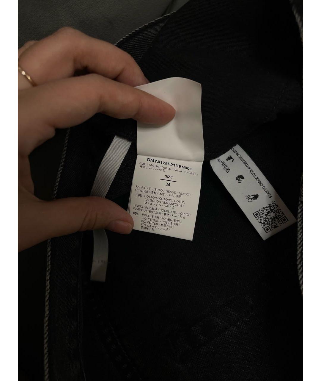 OFF-WHITE Черные хлопковые джинсы, фото 6