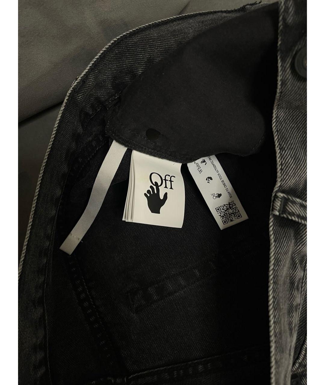 OFF-WHITE Черные хлопковые джинсы, фото 5