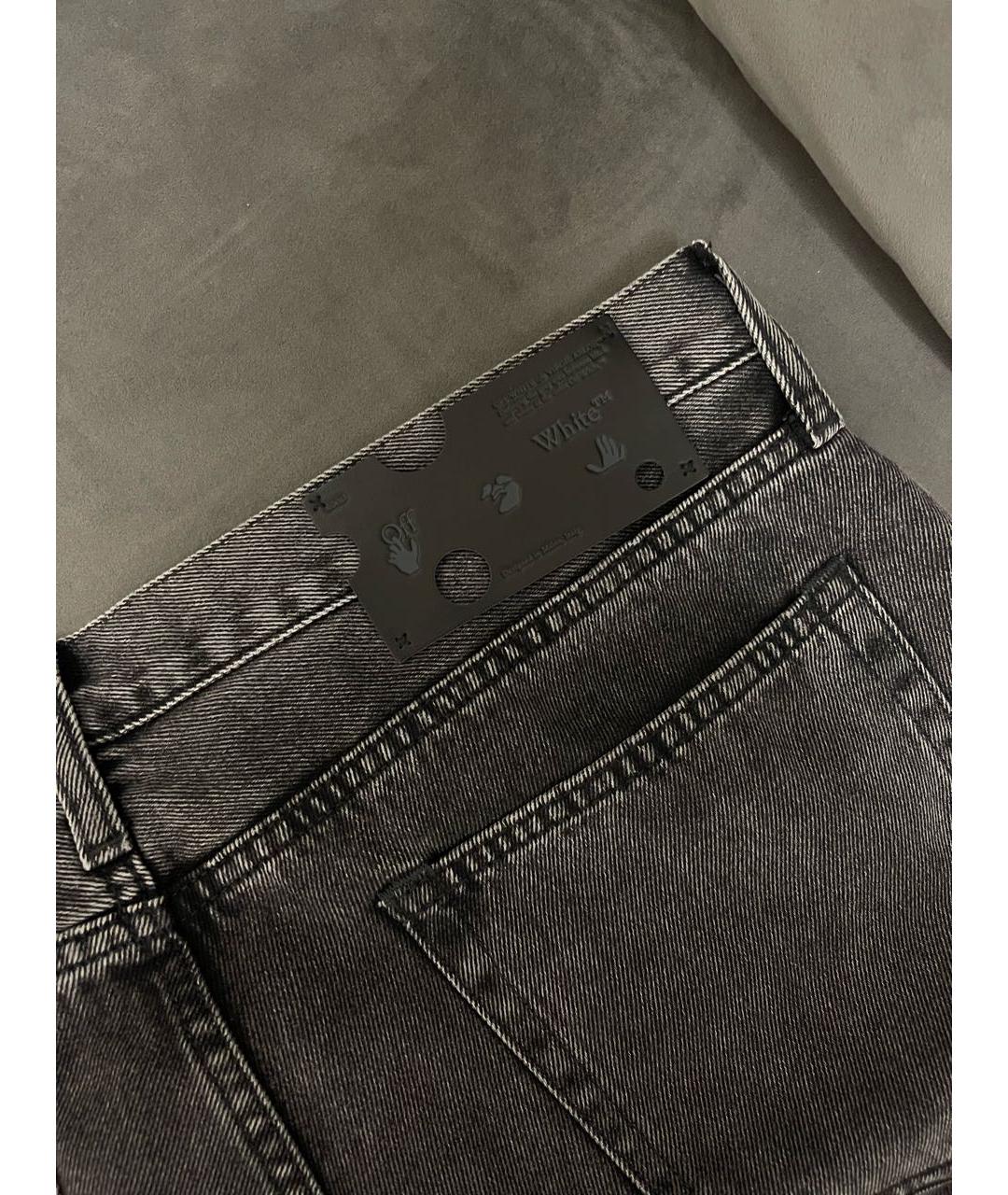 OFF-WHITE Черные хлопковые джинсы, фото 3