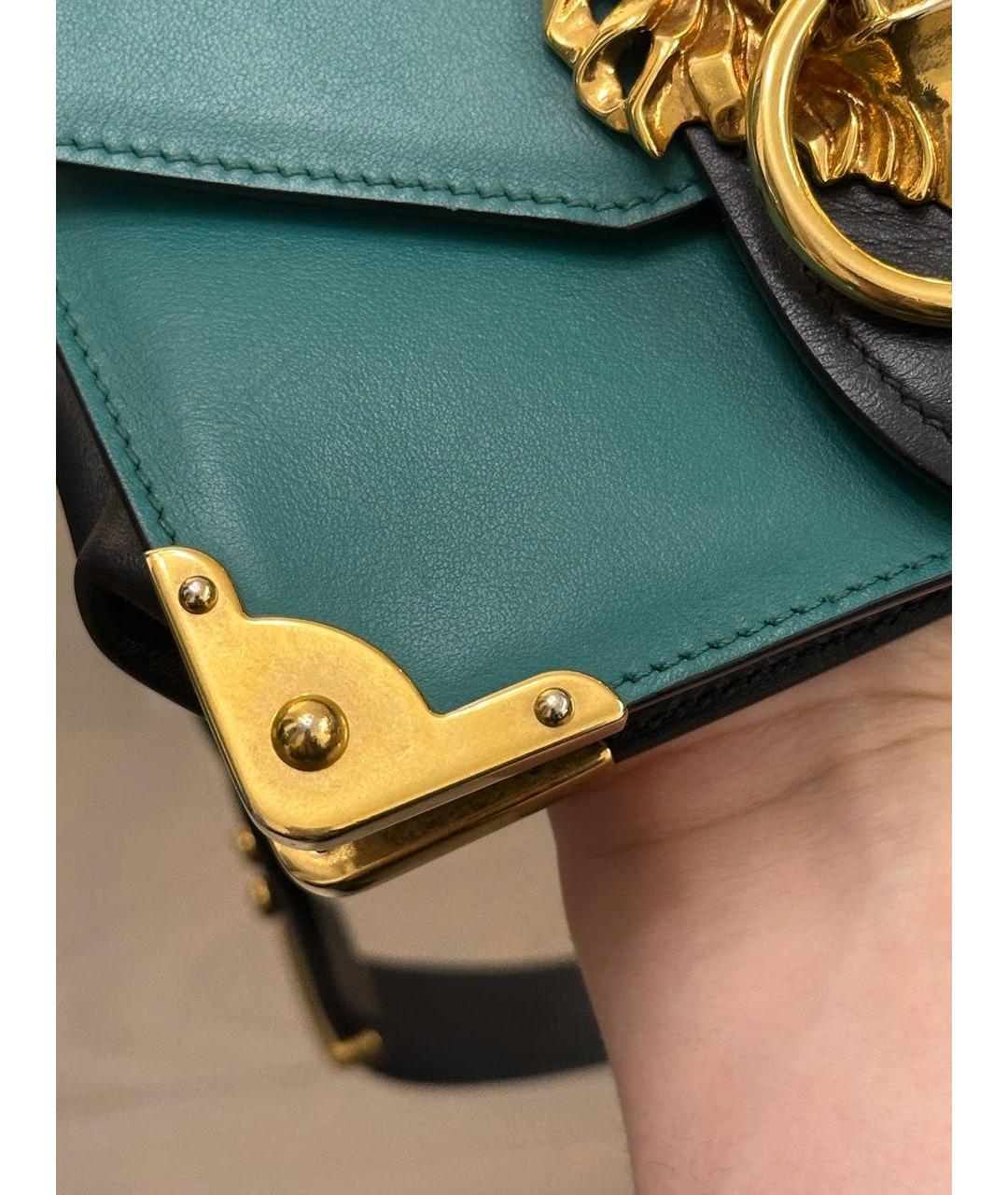 PRADA Зеленая кожаная сумка через плечо, фото 3