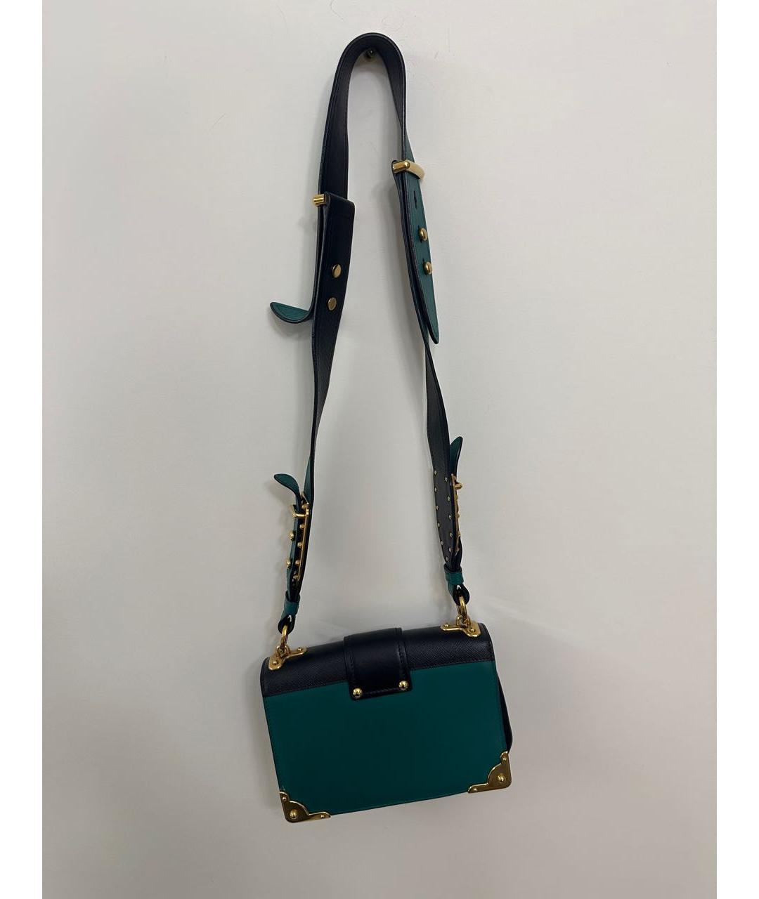 PRADA Зеленая кожаная сумка через плечо, фото 2