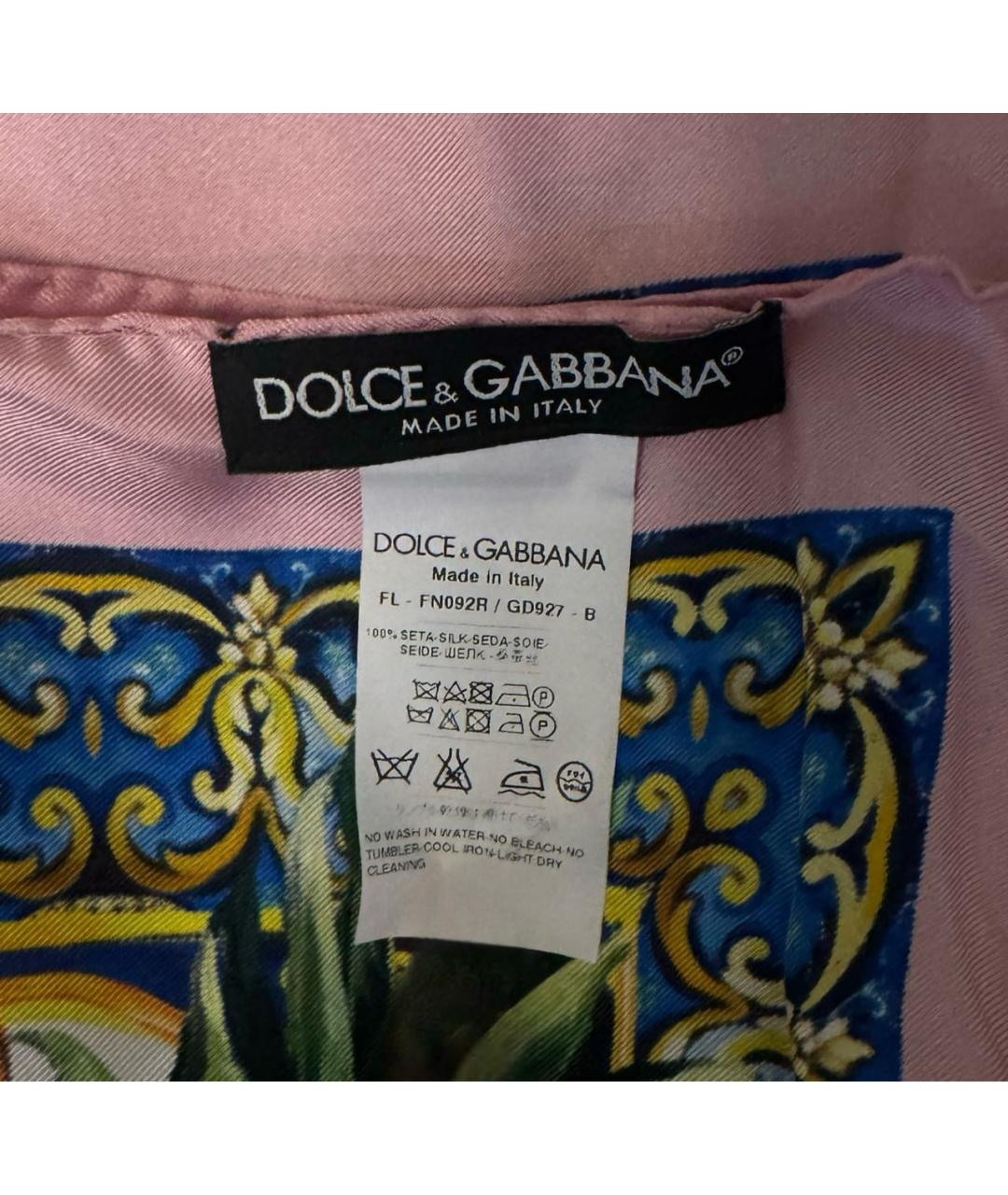 DOLCE&GABBANA Мульти шелковый платок, фото 3