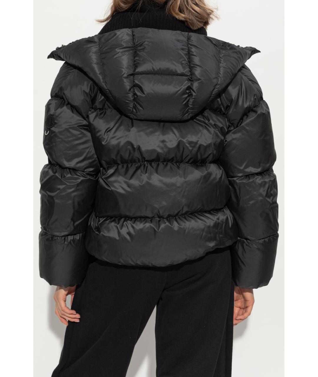 MONCLER Черный полиэстеровый пуховик, фото 8