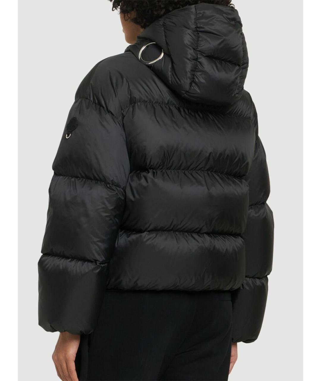 MONCLER Черный полиэстеровый пуховик, фото 4