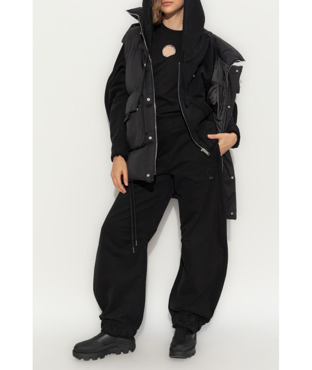 MONCLER Черный полиамидовый жилет, фото 4