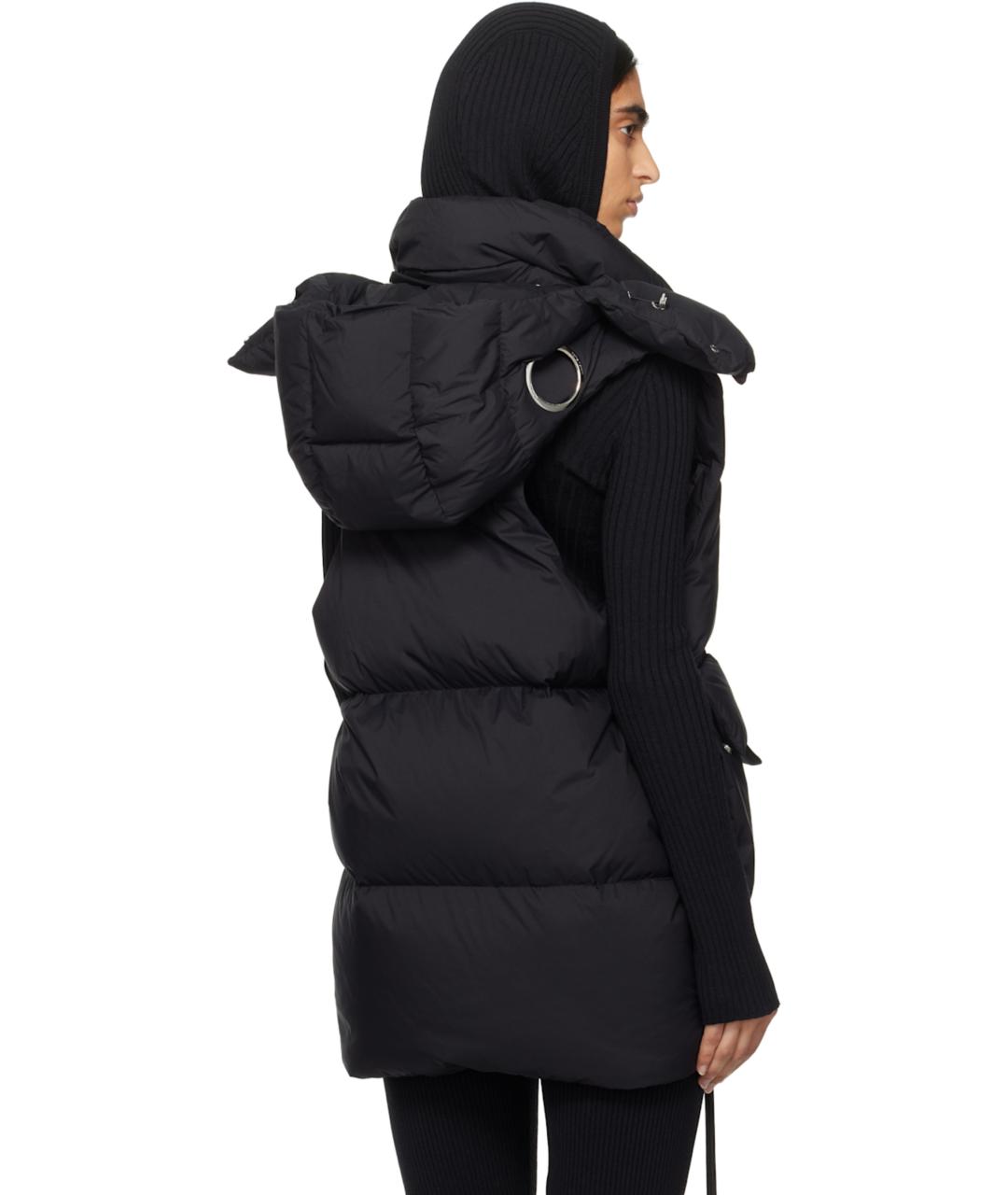 MONCLER Черный полиамидовый жилет, фото 7