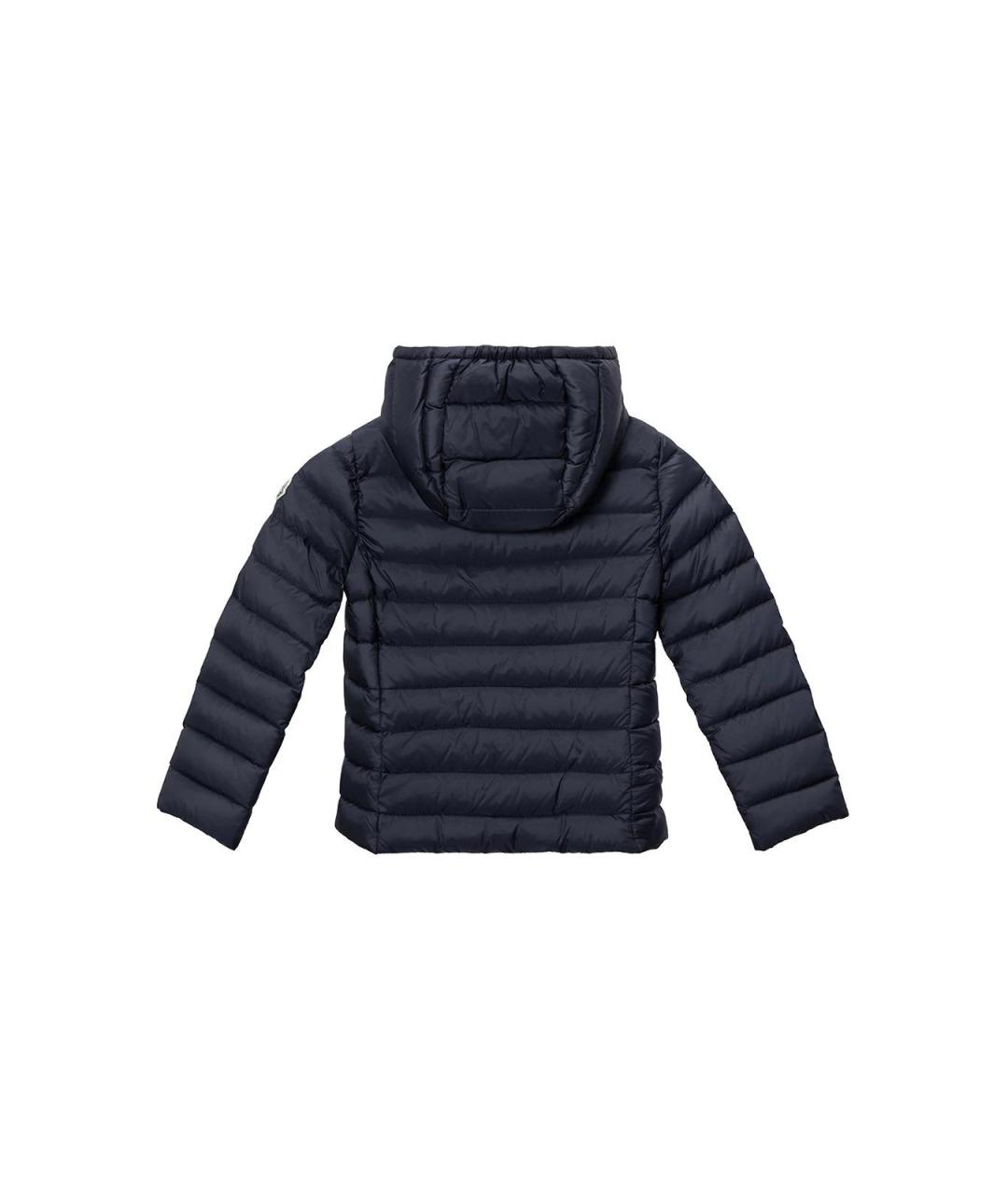 MONCLER Синяя полиэстеровая куртка, фото 2