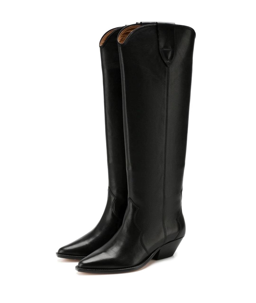 ISABEL MARANT Черные кожаные сапоги, фото 2