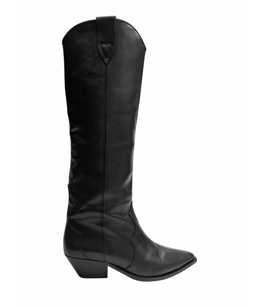 ISABEL MARANT Черные кожаные сапоги, фото 1