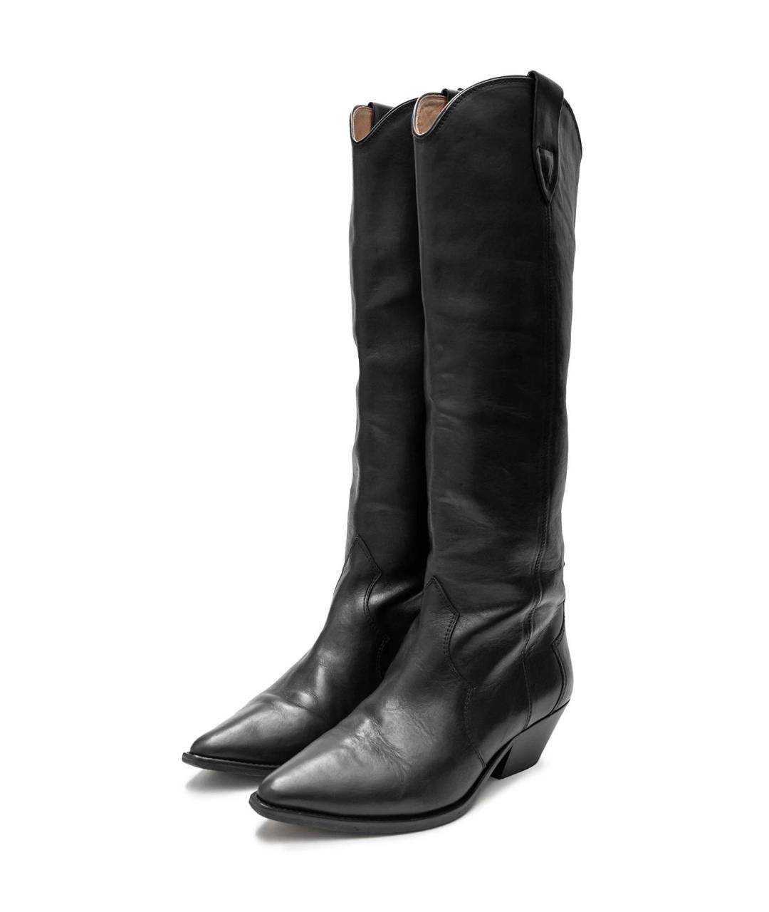 ISABEL MARANT Черные кожаные сапоги, фото 3