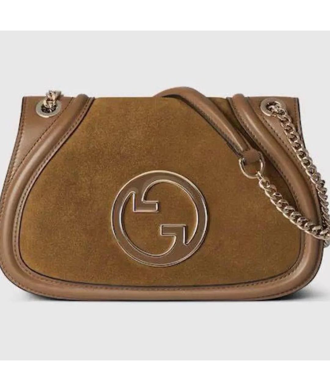 GUCCI Коричневая замшевая сумка через плечо, фото 2