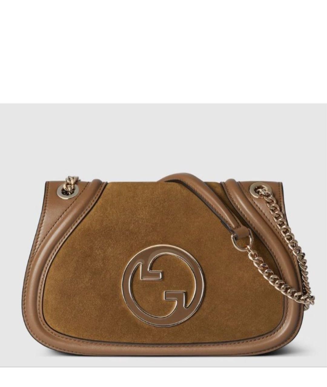 GUCCI Коричневая замшевая сумка через плечо, фото 3