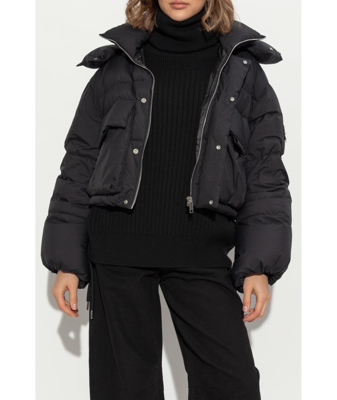 MONCLER Черный полиамидовый пуховик, фото 3