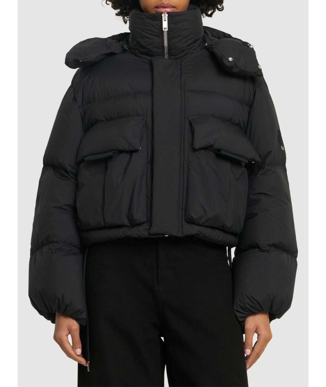 MONCLER Черный полиамидовый пуховик, фото 6