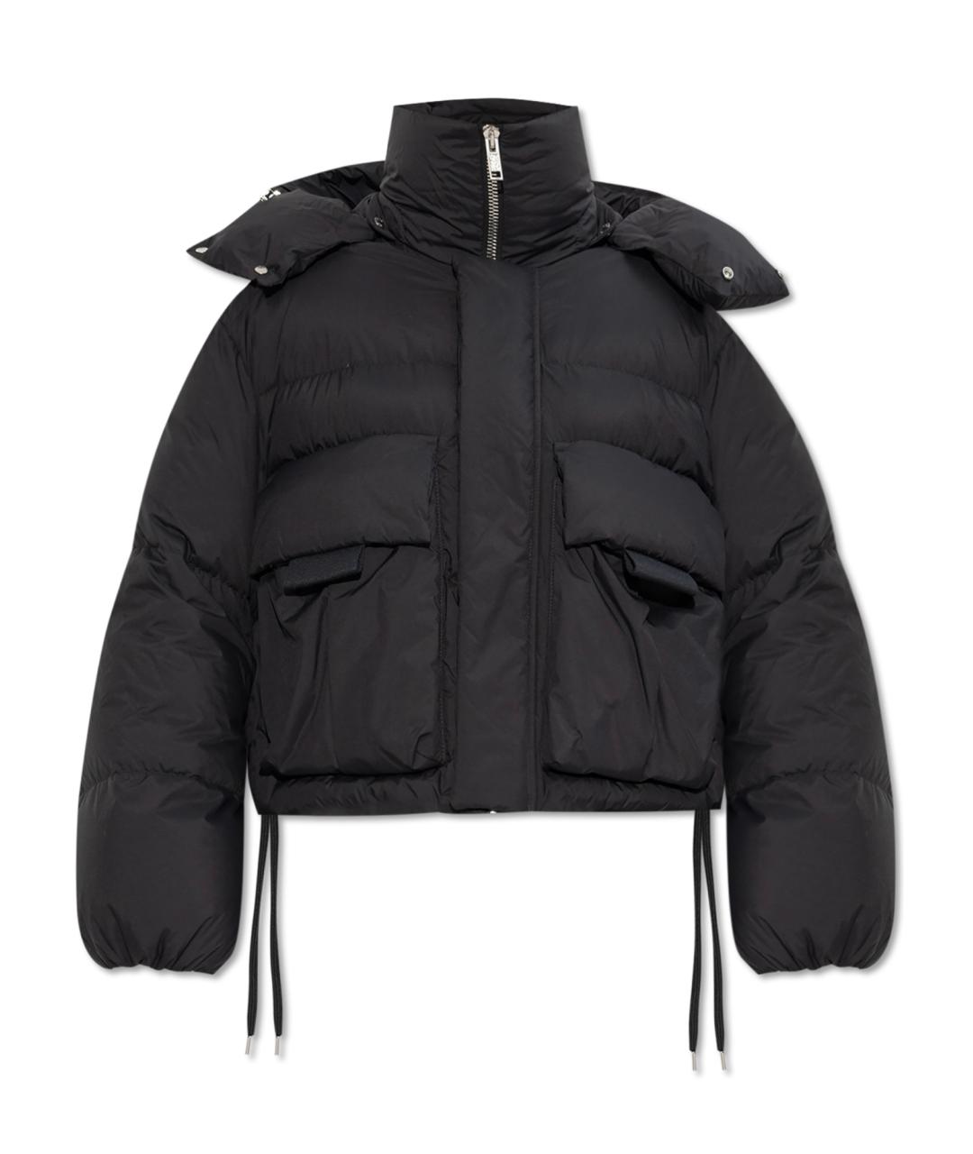 MONCLER Черный полиамидовый пуховик, фото 1