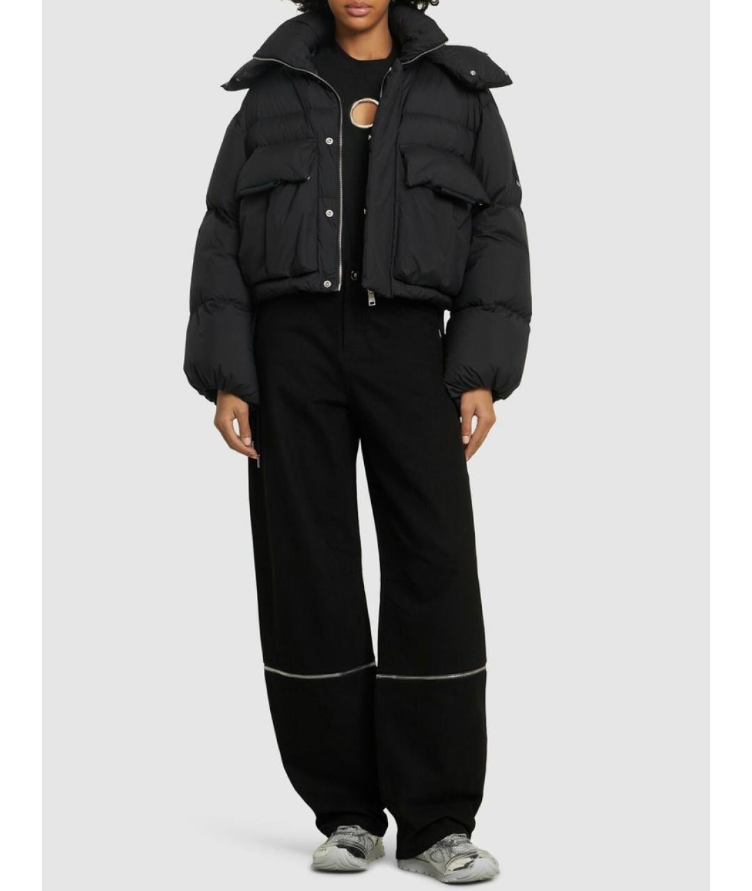 MONCLER Черный полиамидовый пуховик, фото 5