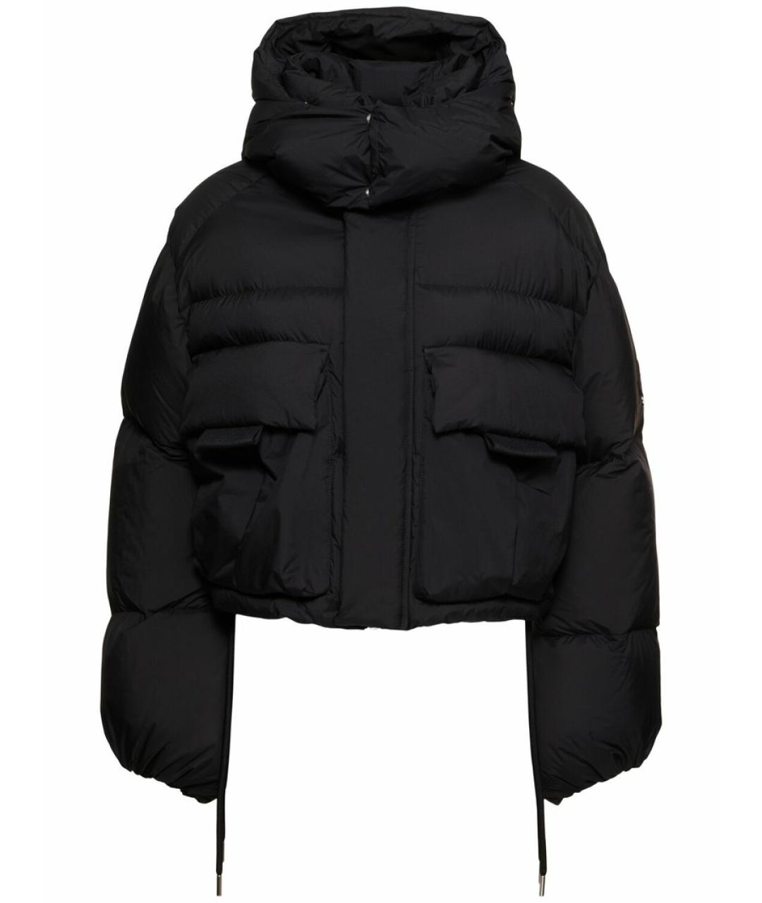 MONCLER Черный полиамидовый пуховик, фото 9