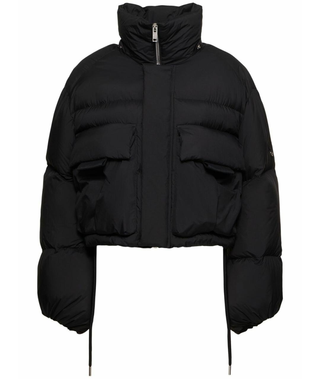 MONCLER Черный полиамидовый пуховик, фото 8