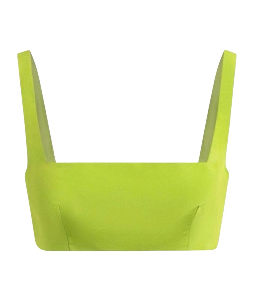 VALENTINO Салатовая хлопко-эластановая майка, фото 1