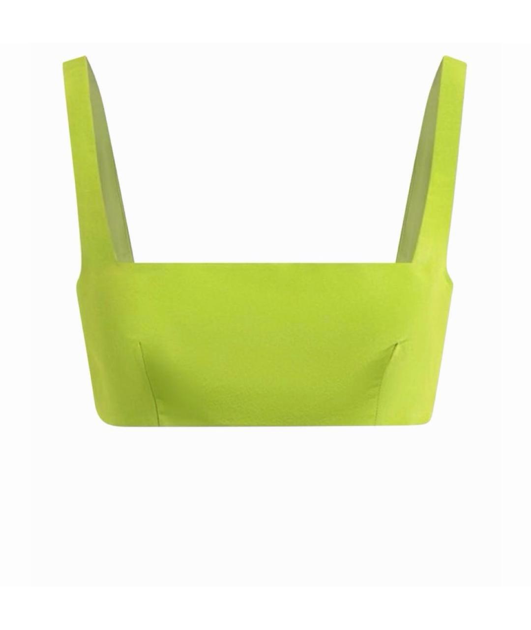 VALENTINO Салатовая хлопко-эластановая майка, фото 5