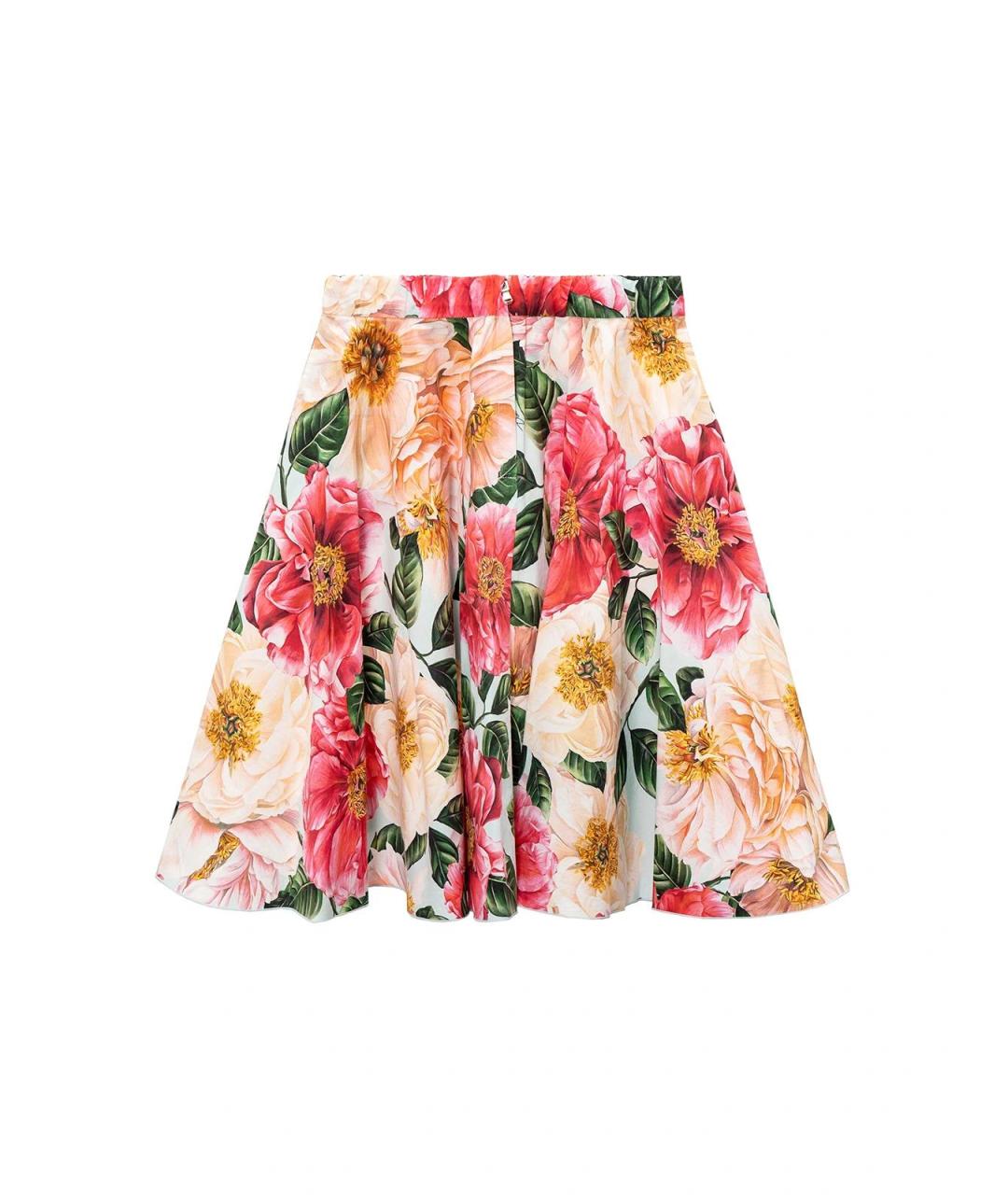 DOLCE&GABBANA Мульти хлопковая юбка миди, фото 2