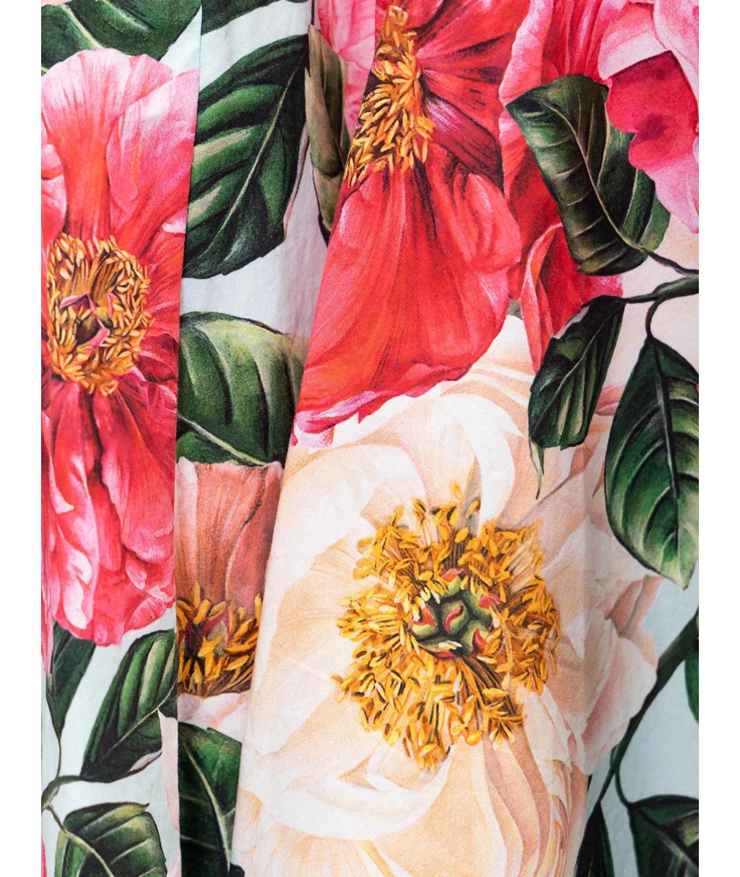 DOLCE&GABBANA Мульти хлопковая юбка миди, фото 3